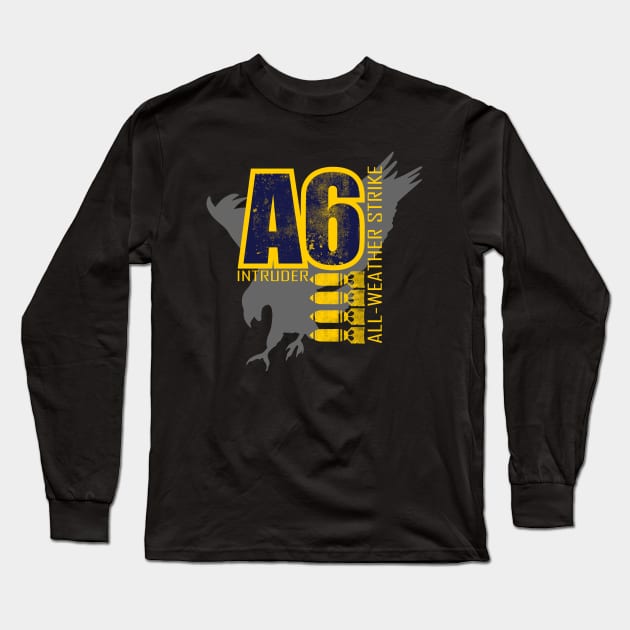 A-6 Intruder (distressed) Long Sleeve T-Shirt by TCP